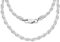 Tuscany Silver Women's Sterling Silver 4 mm Solid Diamond Cut Rope Chain Necklace of Length 46 cm/18 Inch