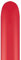 260Q Qualatex Standard Farben Modellierung Ballons (Rot, 100er Pack)