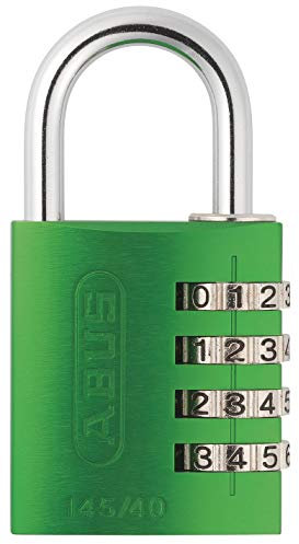 Abus 145/40 C 40 mm Corps à 4 chiffres réinitialisable Cadenas à combinaison, Vert