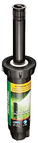 Rain Bird 1804HEVN15 High Efficiency Professional Pop-Up Sprinkler, Adjustable 0° - 360° Pattern, 8' - 15' Spray Distance, 4 Pop-up Height
