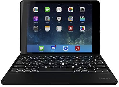 ZAGG ID6ZFK-BBF Etui Folio avec Clavier détachable rétroéclairé Bluetooth pour iPad Air 2 Noir