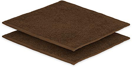 EXKLUSIV HEIMTEXTIL 2X Seiftuch 30 x30 cm Schokobraun 500 g