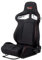 GT Omega RS9 Racing Seat + Seat Sliders - Fully Reclinable Seat for Gaming Consoles & Racing Simulation Cockpits - PVC Leather Sports Style Seats with Sliders