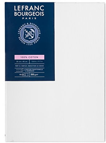 Lefranc Bourgeois 111141 Keilrahmen Serie - Klassisch, 100 % Baumwolle, 350g/m², Archivqualität, säurefrei für erhöhte Haltbarkeit, grundiert - 35x45cm