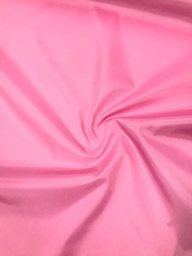EU Fabrics 4oz Waterproof Fabric - 150cm Wide, 100% Polyester, PU Waterproof Treatment - Outdoor Covers Replacement - Ideal for Bags, Pet Bedding, Picnic Cloth - Fabrics Material per Metre (Pink)