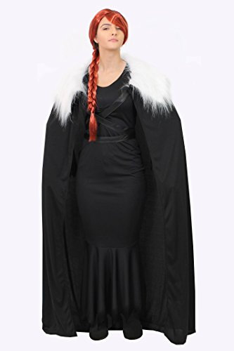 I LOVE FANCY DRESS LTD Krieger Prinzessin VERKLEIDUNG KOSTÜM DER VIKINGER Ragnar KLASSE= DAS Kleid IN 7 GRÖSSEN = DER UMHANG EINHEITSGRÖSSE =Kleid-XXLarge+ROTE PERÜCKE