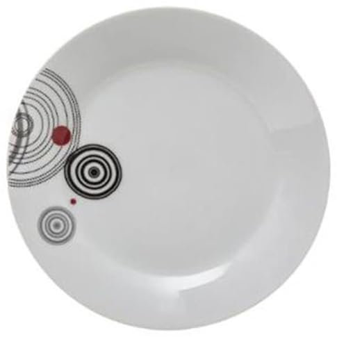 Secret de Gourmet - Lot de 6 Assiettes à Dessert Blanc Instant 19cm Porcelaine Gris
