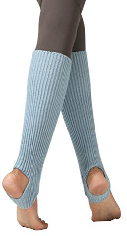 Taigood Damen Mädchen Ballettstulpen mit Fersenloch Beinwärmer Ballett Stulpen Legwarmer Armstulpen ca. 43 cm 80er Jahre 1980er Jahre Hellblau One size
