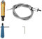 Eje flexible, 6 mm Cable de eje flexible Herramienta de amoladora giratoria de taladro eléctrico 0.5-6 mm para pulido, grabado, taladrado, corte, rectificado, tallado, conformado y lijado