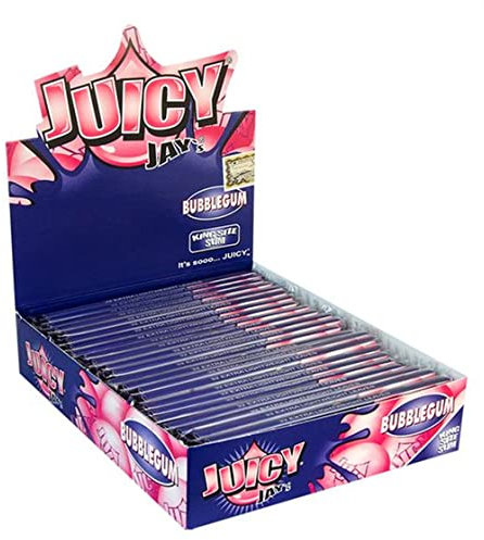 ledermodefashion Juicy Jay's Bubble Gum Flavoured Rolling Papers - King Size (Pack of 10)