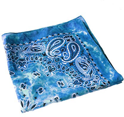 Dhobia Bandana Gesichtstuch Face Mask Kopftuch Halstuch 100% Baumwolle mit original Paisley Muster (Stone Wash 9)