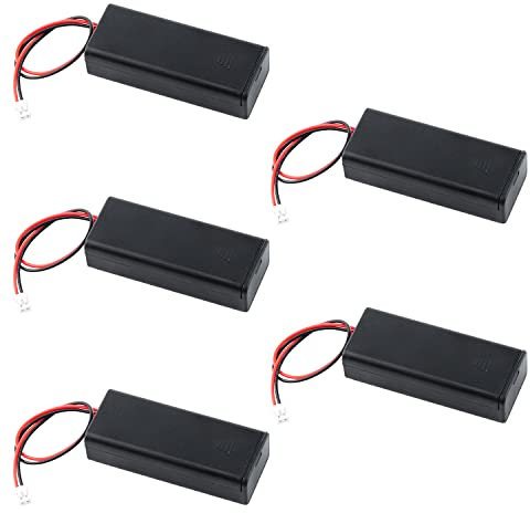 Geekstory 5PCS 3V AAA Batteriehalter Gehäuse Abdeckung Aufbewahrungsbox mit ON/Off Schalter PH2.0 JST Stecker Männlich für BBC Micro:bit microbit
