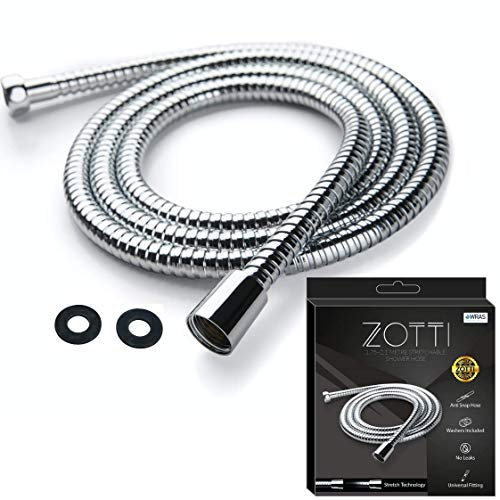 Tubo doccia estensibile ZOTTI da 1,75 ma 2,1 m - Tubo doccia di ricambio durevole in acciaio inossidabile - A tenuta stagna, nessuna rottura - Raccordo standard universale