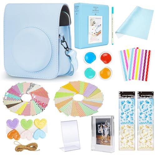 Yosuny Accessoires pour appareil photo instantané Mini 11 compatibles avec appareil photo Fujifilm Instax, y compris étui, album, filtres, bordures autocollantes, etc. 17 en 1 (papillon)