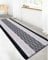 PHP Anti Slip Hallway Carpet Runner Rug, 60 x 220 cm Non-Slip Gel Back Door Runners Rug, Washable Long Enterway Anti Slip Rugs for Living Room and Hallway - Black Grey
