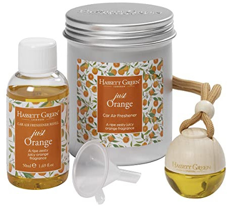 Hassett Green London Car Air Freshener & Refill Kit (Just Orange)
