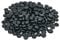 Hisredsun Lot de 290 galets en verre noir, 1,35 kg, perles plates en marbre, pierres de remplissage pour vase, pierres précieuses artificielles en verre décoratives pour aquarium, pot de fleurs,