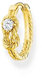 Thomas Sabo Einzel Creole Seil mit Knoten gold vergoldetes Silber CR695-414-14