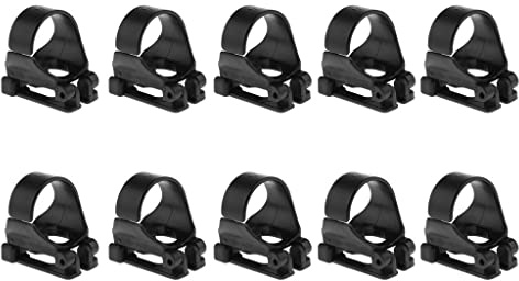 Easnea 10 Stück Schnellspanner Kunststoff Schnorchel Clip Keeper Universal 2,5 cm zur Befestigung am Maskenband/Atemschlauch zum Schwimmen Tauchen Schnorcheln