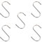 FYACCD Ganci a S, 5 Pezzi Ganci a S in Acciaio Inossidabile, 7 cm Forma di S Multifunzionale Metallo Ganci, Forma di S Gancio Attaccapanni, per Cucina, Bagno, Camera e Ufficio Ganci (Dargento