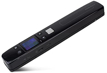 Tragbarer Scanner, WLAN-Dokumentenscanner Bis zu 4A Papiergröße 300 600 1050 DPI Monochromatischer Farbmodus OCR-Software LCD-Touchscreen Zum Scannen von Dokumenten, Fotos, Zeitschriften(Schwarz)