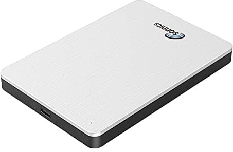 Sonnics 500GB (512GB) Silver External Solid State Drive (Portable SSD) type C USB 3.1 Compatible with Windows PC, Mac, Smart tv, XBOX ONE & PS4