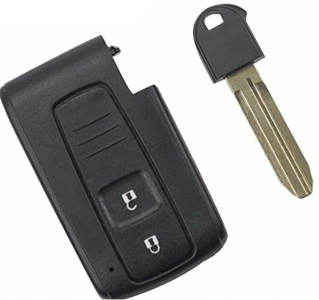 Guscio Chiave Telecomando Compatibile con Toyota Yaris Auris Camry Prius Verso Corolla Cover Scocca Ricambio 2 Tasti Riparazione Sostituzione Lama Vergine Keyless