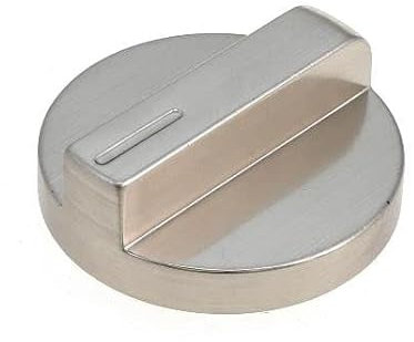 Ariston Hotpoint Indesit - Manopola in plastica colore inox lucido serie FTGH C00384801-488000384801 - per cucina piano cottura - M0247 - Prodotto originale (1 pezzo)