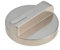 Ariston Hotpoint Indesit - Manopola in plastica colore inox lucido serie FTGH C00384801-488000384801 - per cucina piano cottura - M0247 - Prodotto originale (1 pezzo)