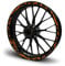 16-teiliges Set Felgenrandaufkleber Sticker für Motorrad Auto Felgen Future Design Komplett Set Felgenaufkleber für 15 16 17 18 19 Zoll MR017 (Neon Orange, Matt)