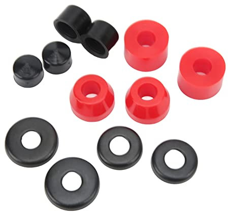 SUNGOOYUE Juego de Amortiguaci¨®n de Buje de Tabla de Skate, Pieza de Repuesto de Bujes de Monopat¨ªn de Amortiguaci¨®n de PU 90a para Monopat¨ªn de 4 Ruedas(Rojo)