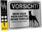 32x21cm Warnschild Vorsicht Bissiger Hund Schild, Sehr Strapazierfähiges Dibond-Material, inkl. Montagezubehör von Printima