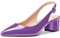 Castamere Donna Chunky Blocco Medio Tacco Heel Slingback Pumps a Punta Slip-on Sexy Dress 5 CM Heels Scarpe Viola 36 EU
