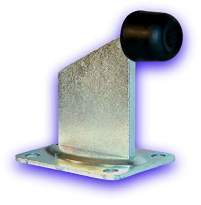 Déco fer Forgé- BUTEE D'ARRET ACIER FIXATION A VISSER au sol mur 100 mm x 80 mm-Porte Portail Portillon Battant Coulissant -Tampon Caoutchouc diam 30 mm-Interieur Exterieur Utilisation Facile Durable