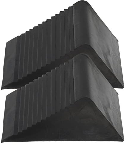 Yardwe Unterlegkeile Für Fahrzeuge 2 Unterlegkeile Gummi Schwere Unterlegkeile für PKW LKW Anh?nger Bordsteinrampen für Motorladerampen LKW- Schuppenrampen Unterlegkeile Für Radreifen