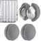 ROLIZOE Pesos de Cortina de Ducha, Imanes Fuertes con Revestimiento de Silicona, No se Oxida, No se Cae, Evita Que la Cortina se Vuele, Pesos de Mantel (Gris, 3 Pares)