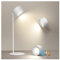 Feallive Lámpara Escritorio LED, Lamparas de Mesita de Noche con 3 Modos de Color, Lampara Escritorio 3 Niveles de Brillo, Control Tactil Recargable Luz de Lectura Lámpara de Pared extraíble Blanco