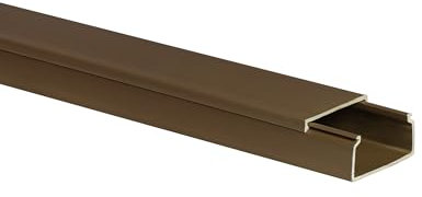 10m KOMIB Kabelkanal/Kabelkanäle/Kabelführung - Verschiedene Größen und Farben - Schraubbar - 5 x 2m Stangen - (Braun - Holz Design, 30 x 15 mm)