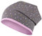 Mütze Beanie Mädchen Übergangsmütze Herzen Punkte Kreise, Größe: 54/56, Farbe: grau-Flieder