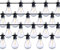 LED Lichterkette - 20 warmweiße Filament LED - L: 9,5m - koppelbar bis 100 LED - Trafo - für Außen (Erweiterung 9,5m)