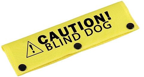 Funny Leash Sleeve Caution! Blind Dog Dog Leash Wrap Sleeve Pet Birthday Gift (Caution! Blind Dog- YE Sleeve)