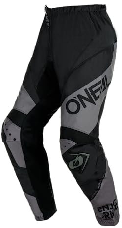 O'NEAL | Motocross-Hose | Enduro MX | Maximale Bewegungsfreiheit, Leichtes, Atmungsaktives und langlebiges Design | Pants Element Racewear V.24 | Erwachsene | Schwarz Grau | Größe 38