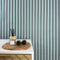 WALLCOVER Papier peint intissé bleu - Rayures noires - Bleu gris - Panneaux de style scandinave - Panneaux muraux modernes - Lamelles - Fabriqué en Allemagne
