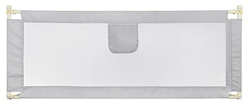 HUOLE Barrera para Cama de 180 cm, Altura Ajustable, para Levantar verticalmente, protección de Seguridad contra caídas para niños pequeños y bebés, 1,8 m-Gris Oscuro