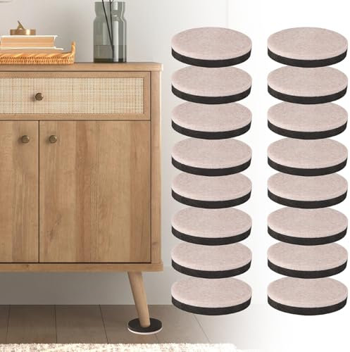 Rehausseur Meuble, 16 pièces Rehausseur Pieds de Lit, Rehausseur Pied de Table, Rehausseur Pied de Chaise, Pieds de Meubles Antidérapants Silencieux et Résistance à l'usure, Patin Meuble Glisseur
