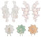 TYXHXTF 7 Stück Spitze Patches, Stickerei Spitzen Blumen Patch, Applikation Stoff Blume DIY Handwerk Nähen, Weiß Spitzenapplikationen, für Bräut Kleid Rucksäcke Zubehör