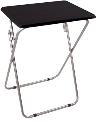 KHAPALWAK Folding TV Dinner Table – Everyday Essentials – Compact, Lightweight, and Durable – Perfect for Meals and Laptops – Available in Black and White (BLACK)