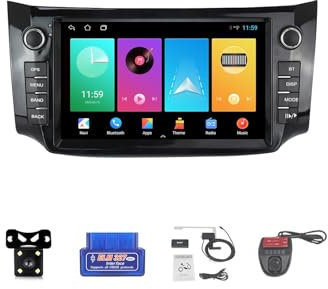 For Nissan Sylphy 2012-2018 Car Stereo 2 Din Wireless Carplay Android Auto 9 Full IPS Touchsreen HD Live Rearview/BT 5.0/WIFI/4G SIM/DVR/GPS/SWC/OBD 2/FM AM Radio RDS DAB+DSP(M100CP)