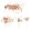 4 pièces Mariée Épingles Pince à Cheveux,Peigne à Cheveux de Mariage Accessoires,Fleur Perle Cristal Broches à Cheveux,Strass à Cheveux de Decoration
