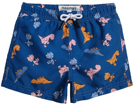 MaaMgic Maillot de Bain Enfant Garçon Short de Bain Garçon Coloré à Séchage Rapide avec Doublure Confortable et 3 Poches pour Plage et Piscine,Bleue,2 Ans